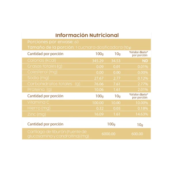 Colágeno Hidrolizado con Glucosamina y Condroitina  600 g - Image 2