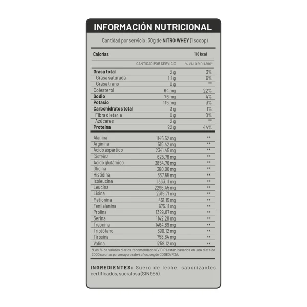Nitro Whey 1.1 KG - Universe Nutrition - Image 2